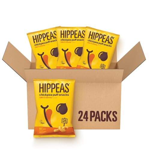 HIPPEAS Cheese Flavoured Chick...unchy, 91 calories per serving - down 20.42% (£3.04) to £11.85 from £14.89