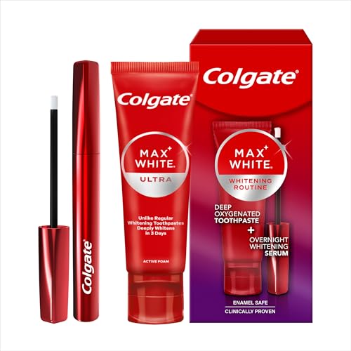 Colgate Max White Serum 2.5ml + Ultra Toothpaste 75ml - down 14.56% (£3.72) to £21.83 from £25.55
