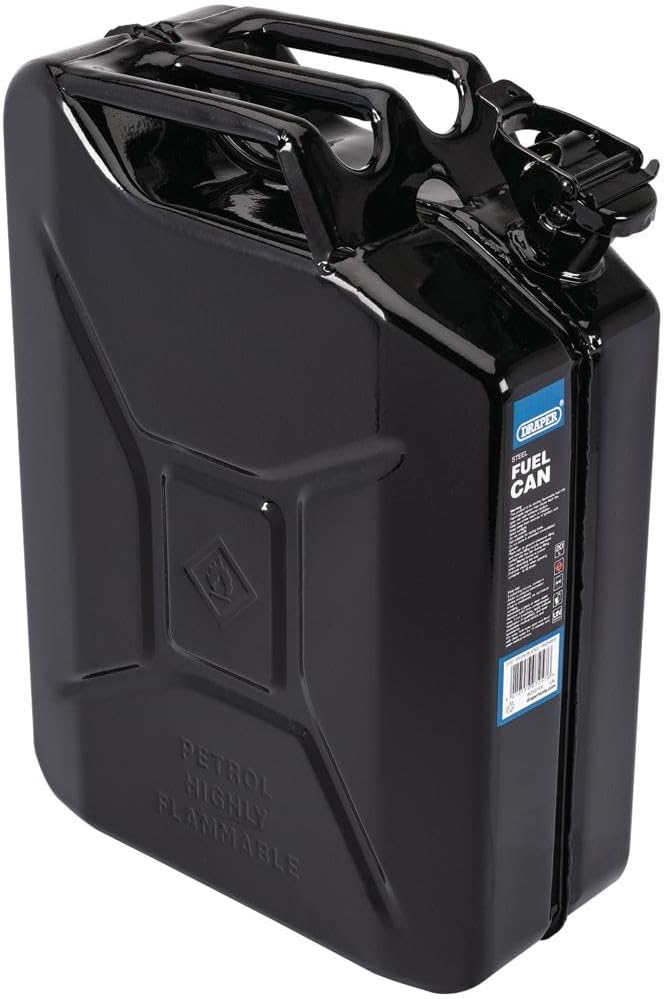 Draper 07257 20L Steel Fuel Can (Black) - down 7.72% (£2.70) to £32.29 from £34.99