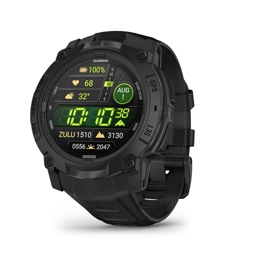 Garmin Instinct 3, Tactical 50...m rugged GPS smartwatch, Black - down 26.53% (£92.58) to £256.42 from £349.00
