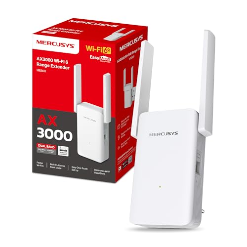 Mercusys ME80X AX3000 WiFi 6 I...p Control,Work with Any Router - down 40.51% (£20.25) to £29.74 from £49.99