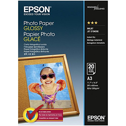 Epson A3 Glossy Photo Paper,White - down 32.99% (£8.74) to £17.75 from £26.49