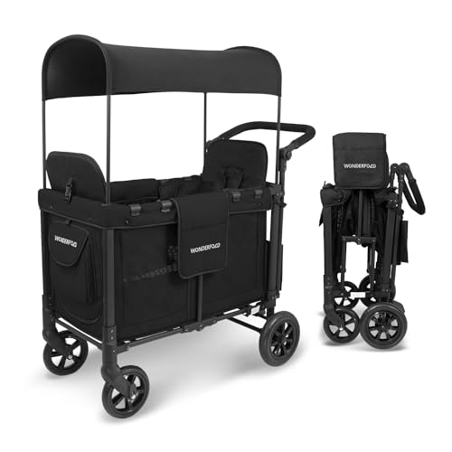 WONDERFOLD W2 Original Double ...le UV-Protection Canopy, Black - down 23.39% (£140.97) to £461.61 from £602.58