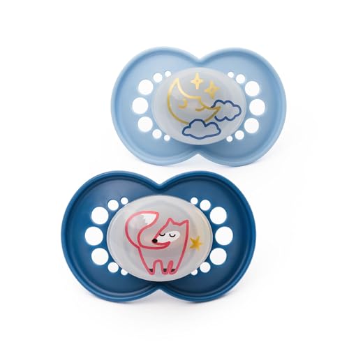MAM Original Night Soothers | ...ories | Blue (Various Designs) - down 19.27% (£1.54) to £6.45 from £7.99