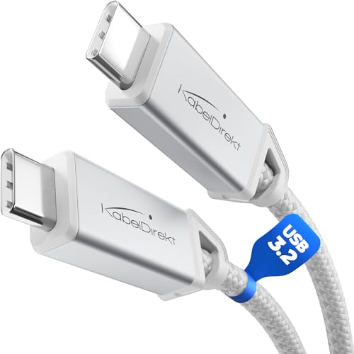 KabelDirekt – USB C Cable All-...Charging/Monitor Cable, White) - down 23.40% (£2.52) to £8.25 from £10.77