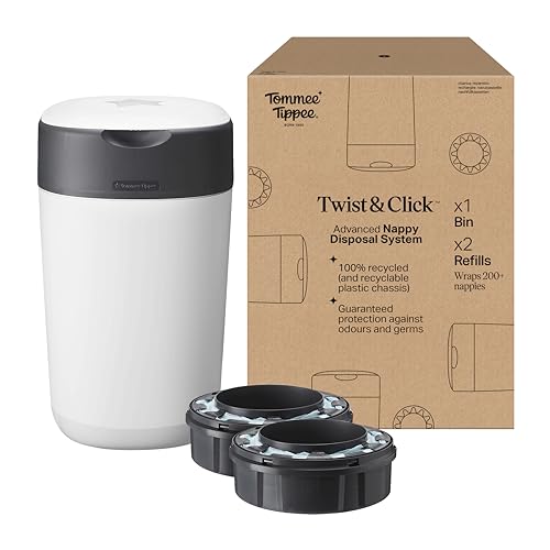 Tommee Tippee Twist & Click Na... Large Capacity, Pack May Vary - down 43.37% (£11.45) to £14.95 from £26.40