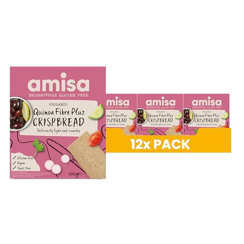 Amisa Organic Gluten Free Quinoa Fibre Plus Crisp Bread 100g - down 85.29% (£10.96) to £1.89 from £12.85