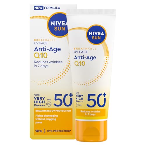 NIVEA SUN Breathable UV Face A...tweight and Non-Greasy Formula - down 52.50% (£7.35) to £6.65 from £14.00