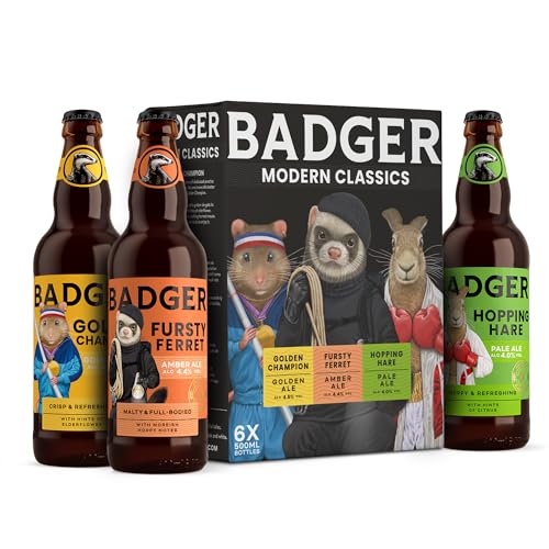 Badger Beers Modern Classics M... set of 6 x 500ml beer bottles - down 20.15% (£2.65) to £10.50 from £13.15