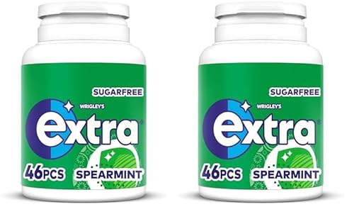 Extra Chewing Gum Bottle Sugar...Flavour, 60 Pieces (Pack of 2) - down 18.78% (£0.92) to £3.98 from £4.90