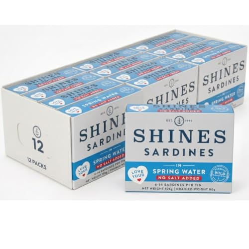 Shines Tinned Irish Sardines i...r - Pilchards - 12 x 106g Cans - down 45.13% (£15.23) to £18.52 from £33.75