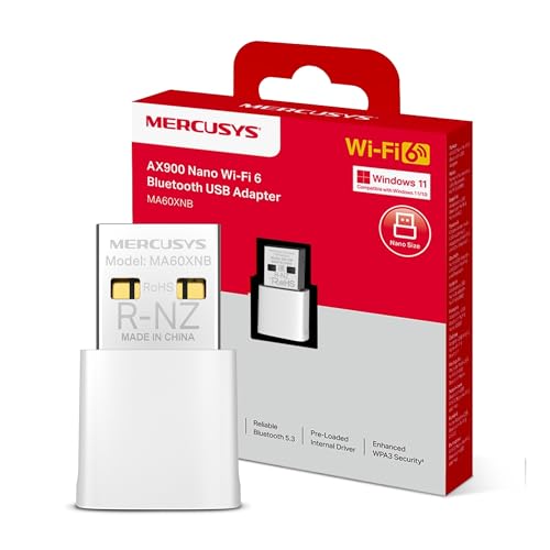 NEW Mercusys MA60XNB AX900Mbps...curity, Supports Windows 10/11 - down 38.49% (£5.00) to £7.99 from £12.99