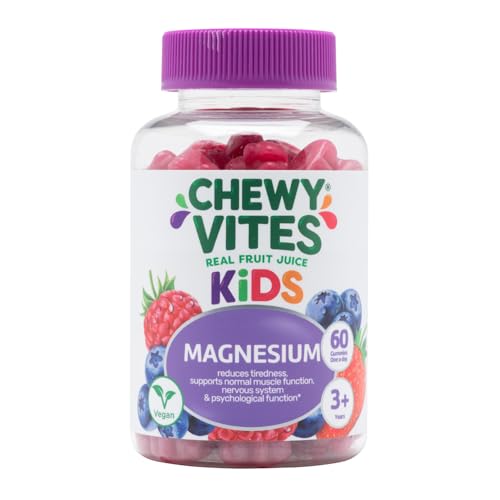 Chewy Vites Kids Magnesium Citrate 500mg Gummies, 60 Count - down 42.30% (£5.49) to £7.49 from £12.98
