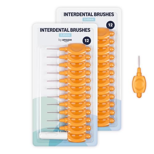 By Amazon Interdental Brush 0....pcs – 2 Packs of 12pcs, Orange - down 5.98% (£0.34) to £5.35 from £5.69