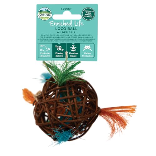 Oxbow Enriched Life Loco Ball. Small animal enrichment toy - down 35.07% (£1.75) to £3.24 from £4.99