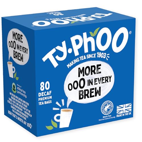 Typhoo • 80 Decaf Black Tea Ba... Everyday Blend • Bold Flavour - down 25.37% (£0.85) to £2.50 from £3.35