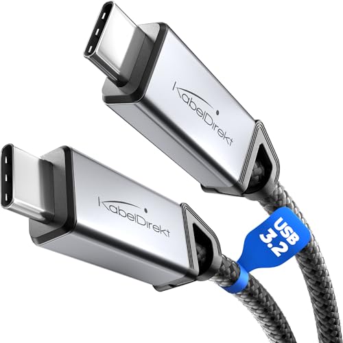 KabelDirekt – USB C Cable All-purpose – 1m, 20Gbps, 240W - down 19.77% (£1.86) to £7.55 from £9.41