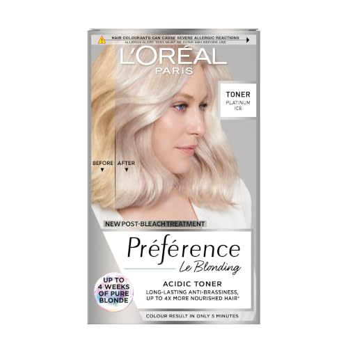 L'Oreal Paris Preference Le Bl...air Toner, Acidic Platinum Ice - down 30.74% (£3.99) to £8.99 from £12.98
