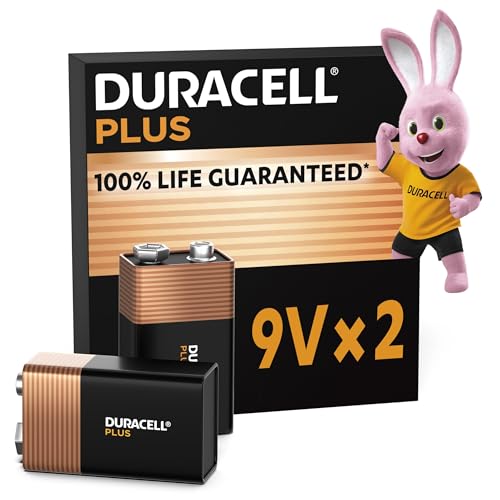 DURACELL Plus 9V Alkaline Batteries (2 Pack) 6LR61 - down 22.99% (£1.49) to £4.99 from £6.48