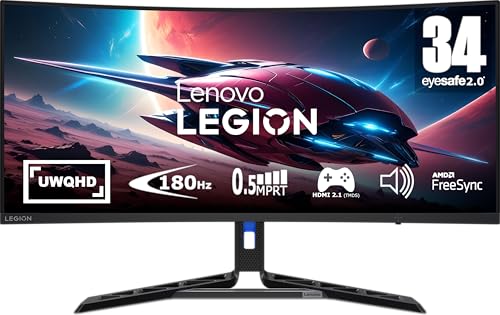 Lenovo R34w-30 34" Curved WQHD...reesync Premium Gaming monitor - down 10.32% (£28.89) to £251.10 from £279.99
