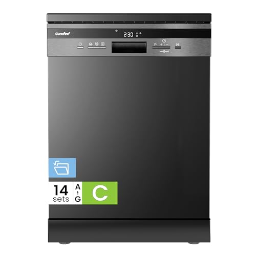 COMFEE' Full Size Freestanding...sher, 14 Place Settings, Black - down 22.23% (£80.01) to £279.98 from £359.99