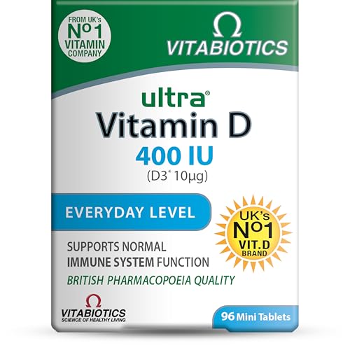 Vitamin D Tablets 400IU, Vitabiotics Ultra - down 29.87% (£1.18) to £2.77 from £3.95