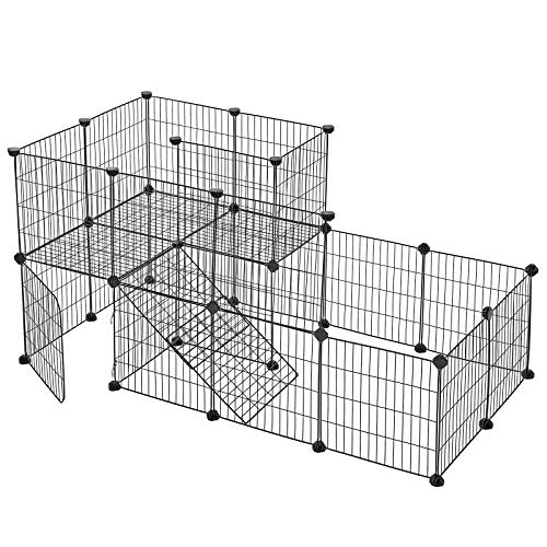 SONGMICS Pet Fence, 2 Levels, ...143 x 73 x 71 cm, Black LPI06H - down 25.01% (£8.25) to £24.74 from £32.99