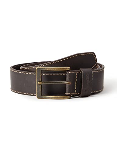 Wrangler Men's Basic Stitched Belt, Brown, 105cm - down 54.69% (£11.36) to £9.41 from £20.77