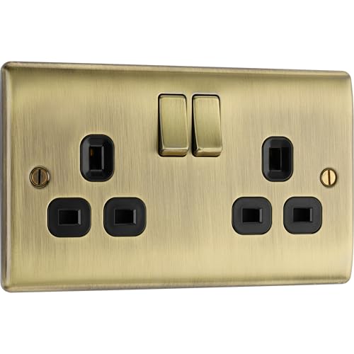 BG Electrical Double Switched ...al, Antique Brass, 13A, NAB22B - down 14.95% (£1.12) to £6.37 from £7.49