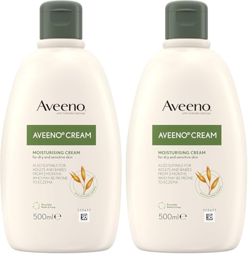 Aveeno Moisturising Cream (1x ...bies From 3 Months (Pack of 2) - down 20.12% (£4.02) to £15.96 from £19.98