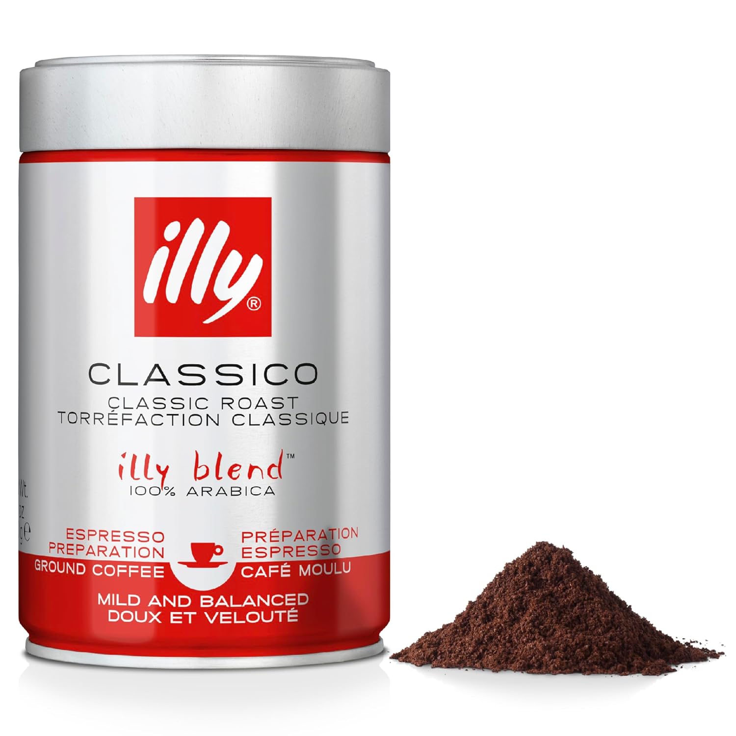 illy Classico Ground Coffee, M...Espresso Preparation, 250g Tin - down 36.31% (£2.28) to £4.00 from £6.28