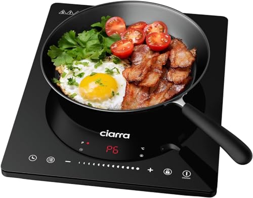 CIARRA Single Induction Hob 20...des Sensor Touch Cooker,CBTIH1 - down 17.91% (£5.55) to £25.44 from £30.99