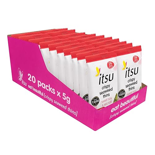 itsu Seaweed Thins 5g | Crispy... Sweet Soy & Salt | Pack of 20 - down 29.58% (£4.20) to £10.00 from £14.20