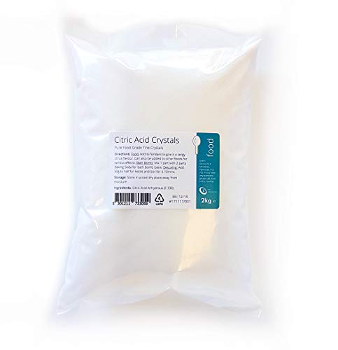 Citric Acid 2kg - 100% Pure Food Grade Fine Crystals - down 36.73% (£4.00) to £6.89 from £10.89
