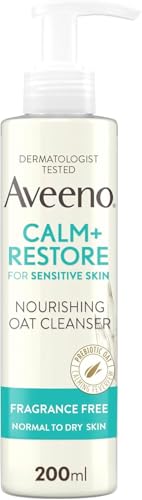 AVEENO Face CALM+RESTORE Nourishing Oat Cleanser (1x 200ml) - down 42.86% (£3.00) to £4.00 from £7.00