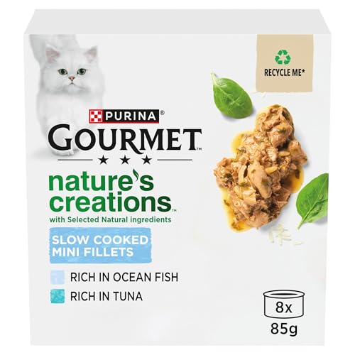 GOURMET Nature's Creations Fish Wet Cat Food 8x85g - down 32.80% (£1.83) to £3.75 from £5.58