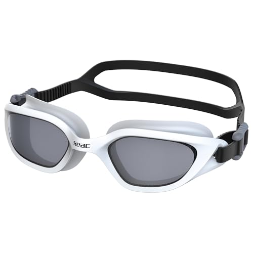 SEAC Mood, swimming goggles wi... silicone gaskets, white/black - down 17.66% (£3.71) to £17.30 from £21.01