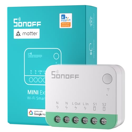 SONOFF Matter Smart Switch，Wif...a/Google Home，Neutral Required - down 15.19% (£1.72) to £9.60 from £11.32