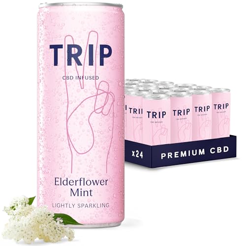 TRIP CBD Sparkling Drink, Low ...gan, Elderflower Mint, 24 pack - down 22.43% (£7.37) to £25.49 from £32.86