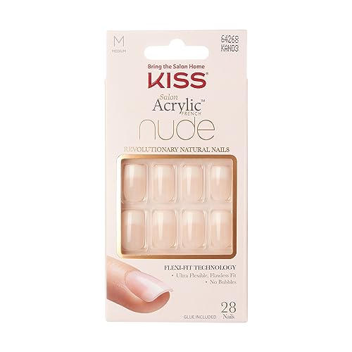 KISS Salon Acrylic French Nude...re Stick, 28 Count (Pack of 1) - down 41.43% (£2.83) to £4.00 from £6.83