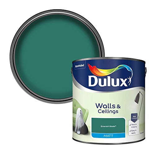 Dulux Walls & Ceilings Matt Em...int, Emerald Glade, 2.5 Litres - down 35.95% (£8.98) to £16.00 from £24.98