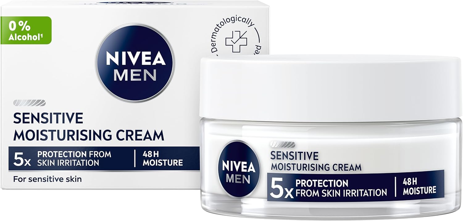 NIVEA MEN Sensitive Moisturisi...ture, Ideal for Sensitive Skin - down 39.97% (£2.33) to £3.50 from £5.83