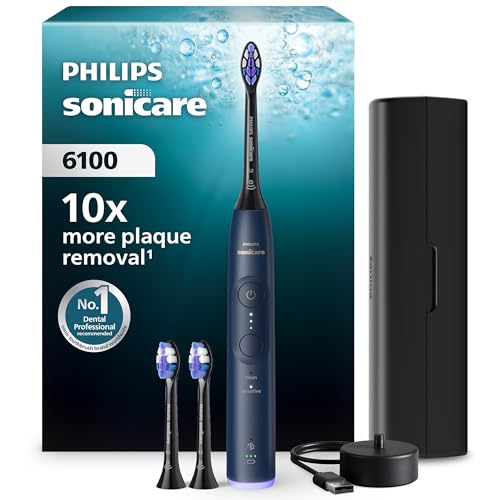 Philips Sonicare 6100 Series E...vel Case, Navy Blue, HX7403/07 - down 62.07% (£180.00) to £109.99 from £289.99