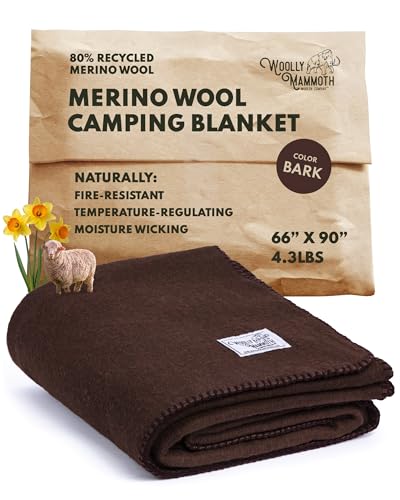 Woolly Mammoth Merino Wool Bla...rmy, Outside, Outdoors – Brown - down 38.24% (£31.05) to £50.15 from £81.20