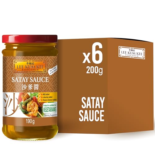 Lee Kum Kee Satay Sauce, Vegetarian, 190 g (Pack of 6) - down 28.26% (£3.90) to £9.90 from £13.80