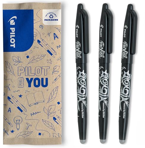 PILOT - FriXion Ball Erasable ...- Medium 0.7mm Tip - 3 x Black - down 33.88% (£2.46) to £4.80 from £7.26