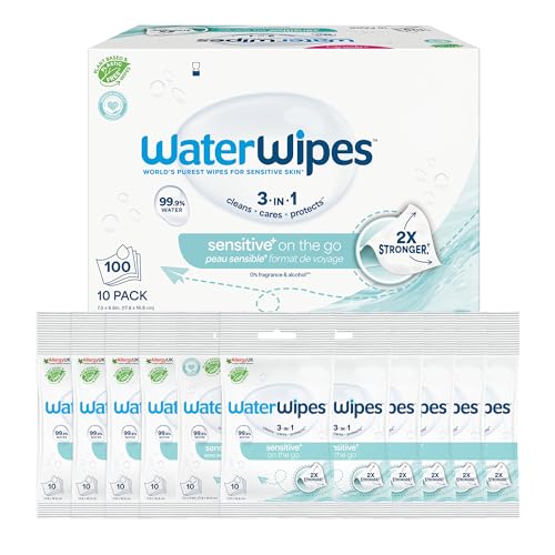 WaterWipes Sensitive+ On The G....9% Water, Unscented Wet Wipes - down 28.32% (£3.95) to £10.00 from £13.95