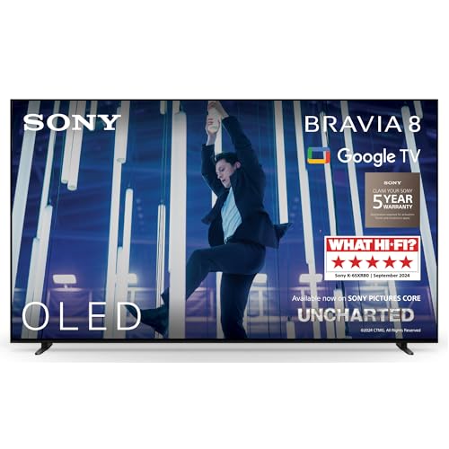 Sony BRAVIA 8 OLED, K77XR80, 7...irPlay, 120Hz, 5 Year Warranty - down 11.12% (£300.00) to £2,399.00 from £2,699.00