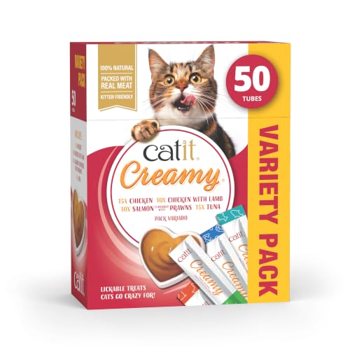Catit Creamy Variety Pack Lick...Lick Treat, 50 x 10g Multipack - down 16.71% (£2.34) to £11.66 from £14.00