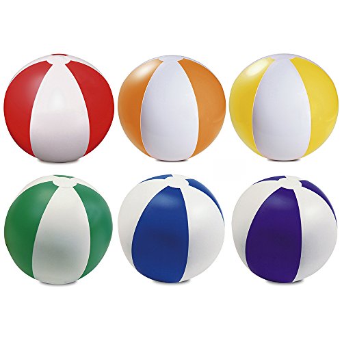 eBuyGB Pack of 6 Inflatable Co...Game, Mixed Colours, 22cm / 9" - down 41.17% (£6.99) to £9.99 from £16.98